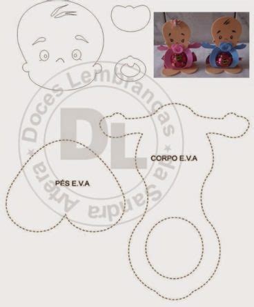 Lembrancinha Cha De Bebe Eva Molde - Lembrancinhas de chá de bebê em EVA Moldes + Como fazer!