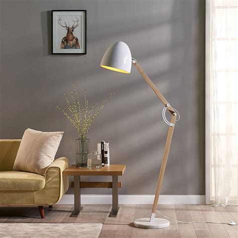 White wood floor lamp | Interior Design Ideas