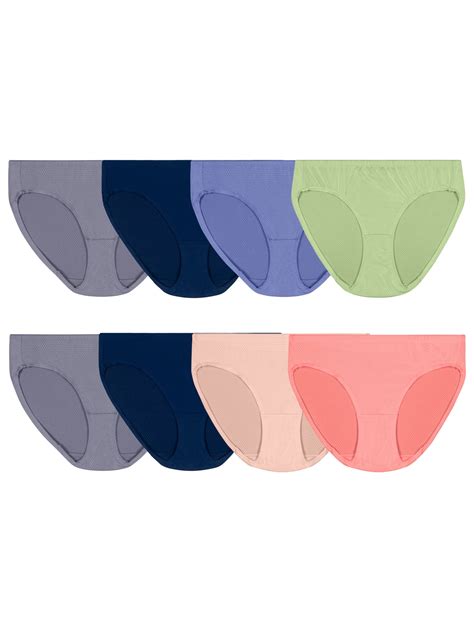 Fruit of the Loom Women's Breathable Micro-Mesh Bikini Underwear, 6+2 ...