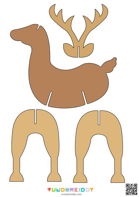 Free Printable Christmas Deer Template for Kids