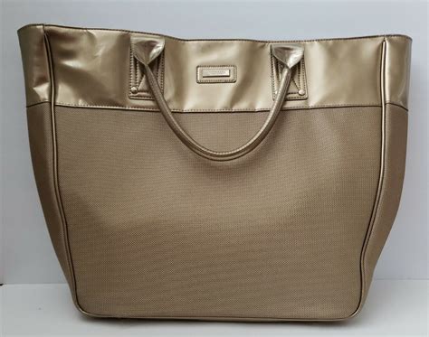 Versace Parfums Gold Metallic Large Shoulder Tote Bag - Gem