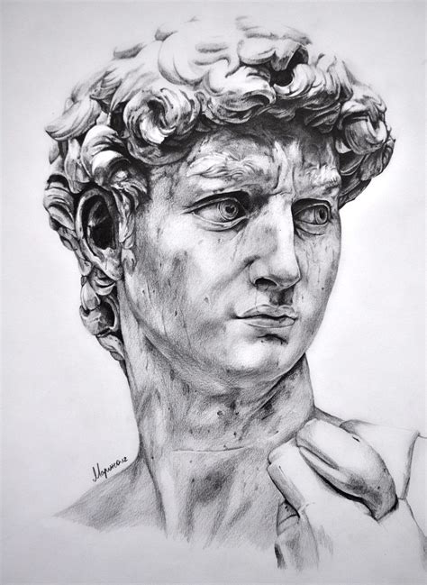 David Michelangelo Sketch | Anatomy Art, Renaissance Art, Portrait Drawing