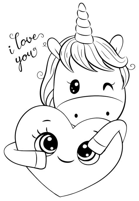 Cute unicorn coloring pages - YouLoveIt.com