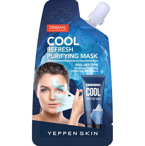 Очищающая и освежающая маска-пленка для лица DERMAL Yeppen Skin Cool ...