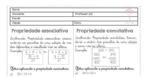 Comutativa E Associativa - Propriedade associativa - Propriedade comutativa