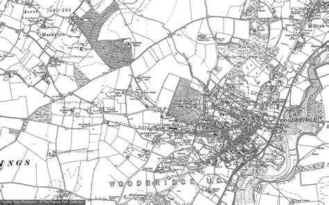 historic ordnance survey map  woodbridge