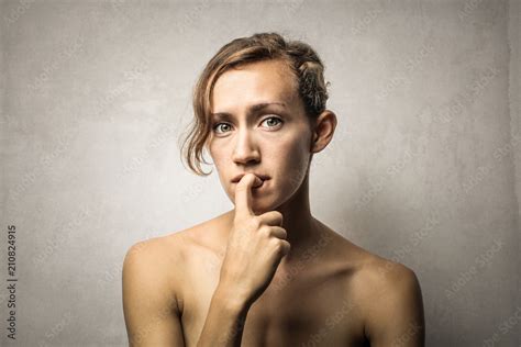 Portrait of naked girl Stock Photo | Adobe Stock