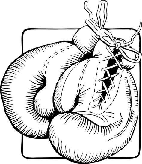 Boxing Gloves Outline clip art Free vector in Open office drawing svg ( .svg ) vector ...