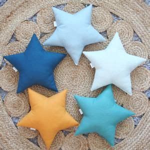 Yellow Mustard Star Pillow, Star Childrens Cushion, Cushion Mustard ...