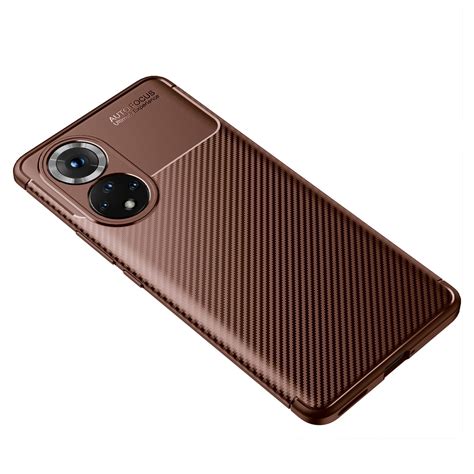 For Honor 50 Carbon Fiber Texture Shockproof TPU Case (Brown) – Alexnld.com