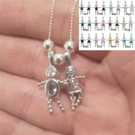 Sterling Silver Birthstone Kids Charm Pendants Children Birthstones Charms - Etsy