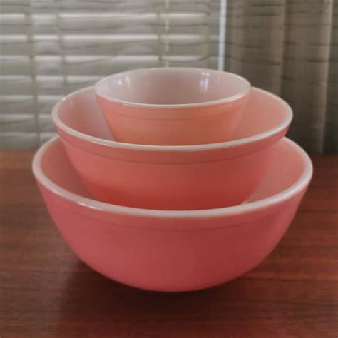 Pink Pyrex Bowls - Etsy