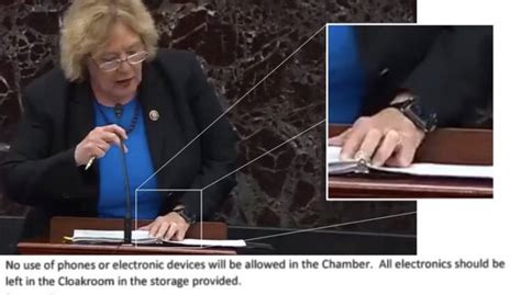 Why is Zoe Lofgren wearing an Apple watch, breaking Senate impeachment ...