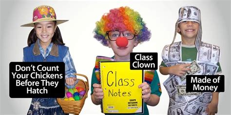 Include idiom costumes in fall party