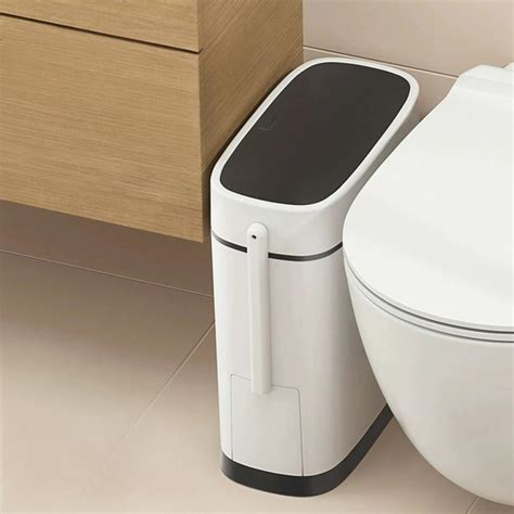 slim bathroom bin  toilet brush