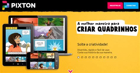 Criar histórias em quadrinhos com o Pixton gratuitamente