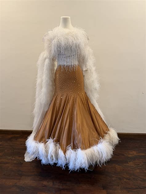 Bronze & White Doré Ballroom Dress – Ballroom Reloved