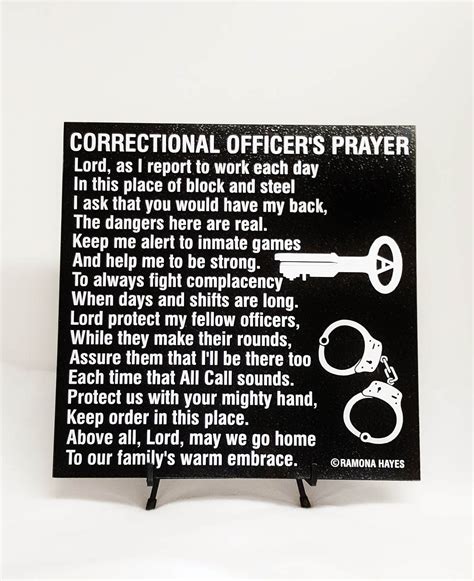 Correctional Officer's Prayer C.O. Prayer Guard's