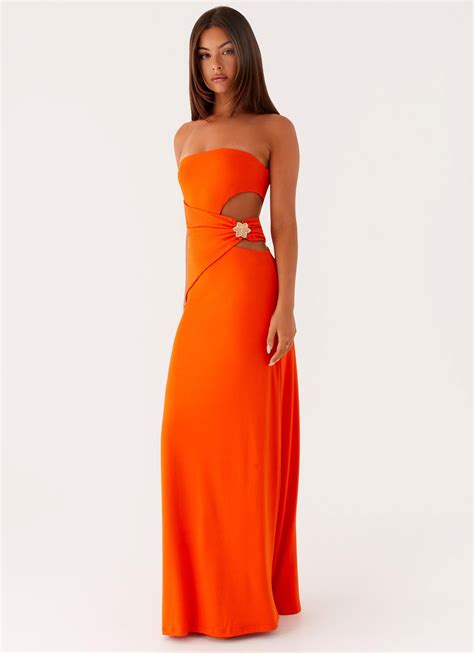 Anetta Maxi Dress - Orange – Peppermayo US
