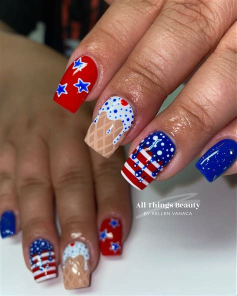 vibrant nail designs  celebrate    july