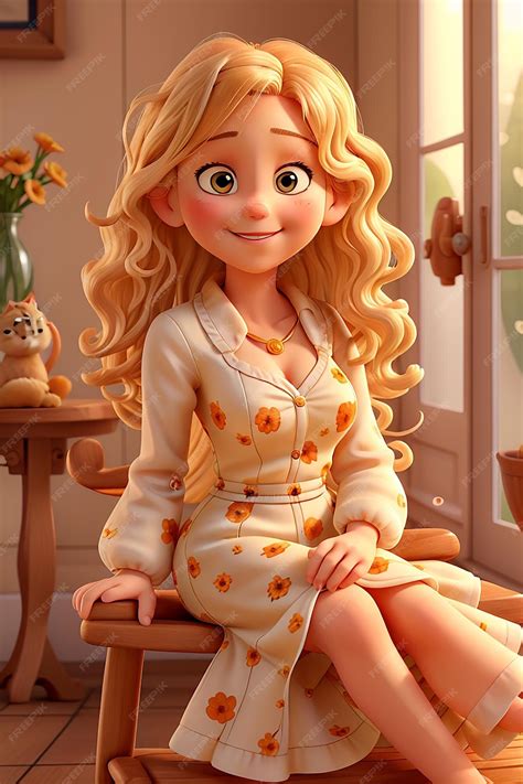 Premium Photo | 3d cute hot young girl cartoon character Photo Ai Generated