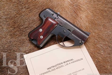 RARE Semmerling Corp LM-4 LM4 .45 ACP Manual Derringer Pistol 1979-82 ...