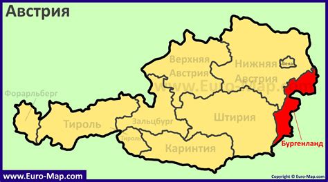 Карты земли Бургенланд | Подробная карта федеральной земли Бургенланд ...