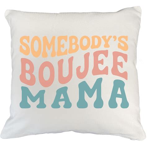 Somebody's Boujee Mama, Gen Z Mom Quote, Groovy Retro Wavy Text Merch