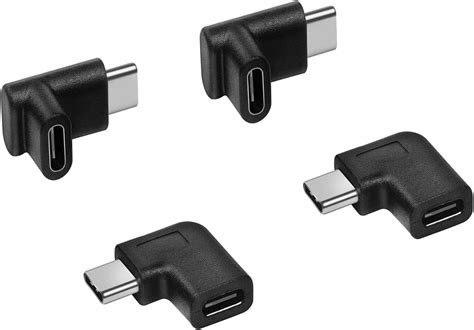 90 Degree USB C to USB Type-C Adapter (4 Pack) for Laptop, Tablet, and ...