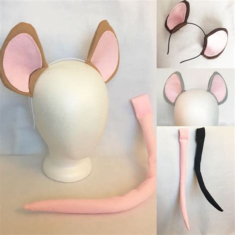 Mouse Ears or Tail Mouse Ears Headband Mouse Tail Custom Rat Ears Rat ...