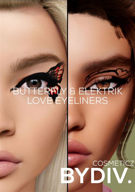 BUTTERFLY & ELEKTRIK LOVE Eyeliner [BYDIV+] | UNLIMITED, bydiv. | Sims ...