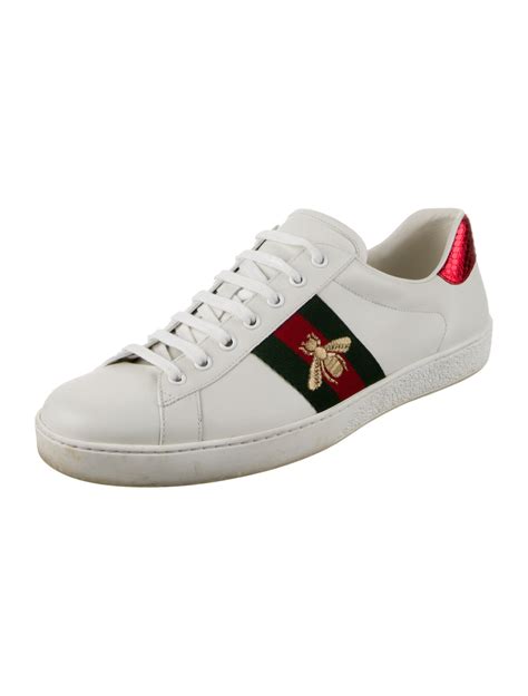 Gucci Leather Animal Print Sneakers - White Sneakers, Shoes ...