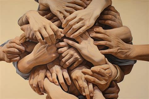 premium photo multiple hands   hands    circle