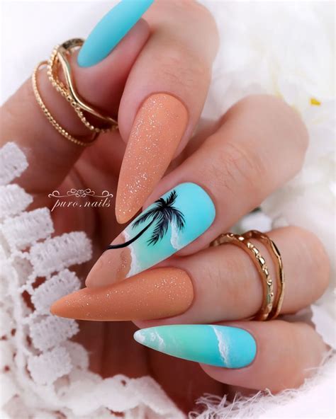 beachy nails ideas