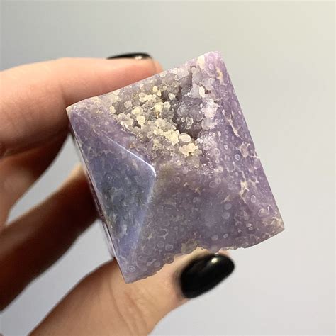 Grape Agate pen exposed standing geode obelisk healing crystal