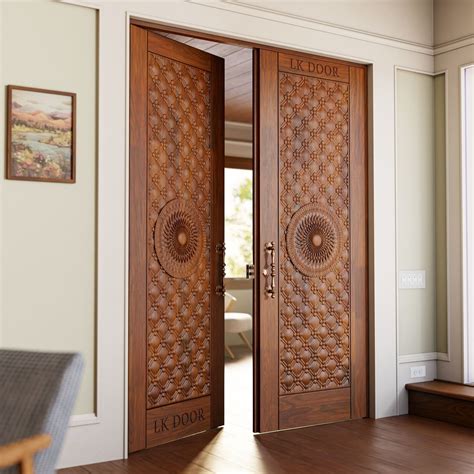 View 37 Teak Wood Modern Wooden Main Double Door Design