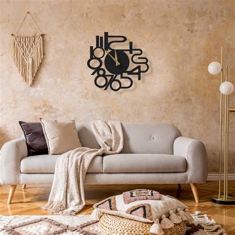 Modern Clock Metal Wall Art Metal Wall Clock Wall Decor - Etsy