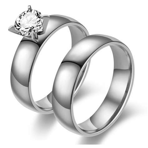 Kindall Wedding Ring Set for women Gold Stainless Steel Engagement Ring