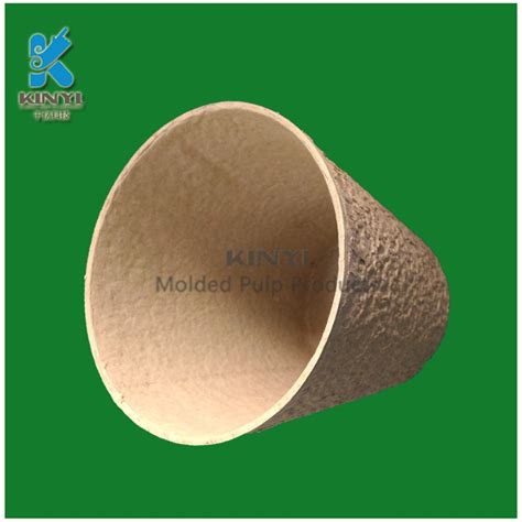 eco friendly molded fiber pulp biodegradable garden pots customized