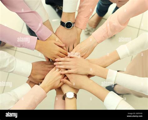 Teamwork concept. Business people hands Stock Photo - Alamy