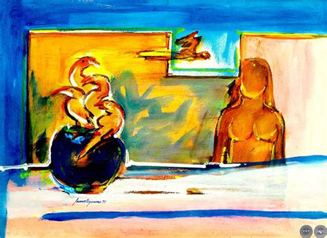 Portal Guaraní - MUJER, 1991 - Acrílico de LUCIO AQUINO