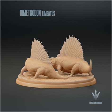 3D Printable Dimetrodon limbatus : Hunting by Miniature Museum