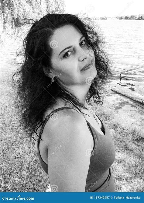 Adult Middle Aged Woman Lifestyle Stock Image - Image of outside, blue