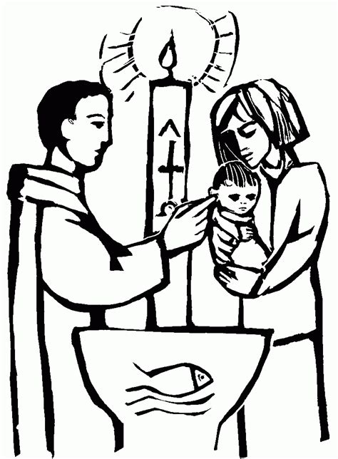 Baptism Coloring Pages - Coloring Home