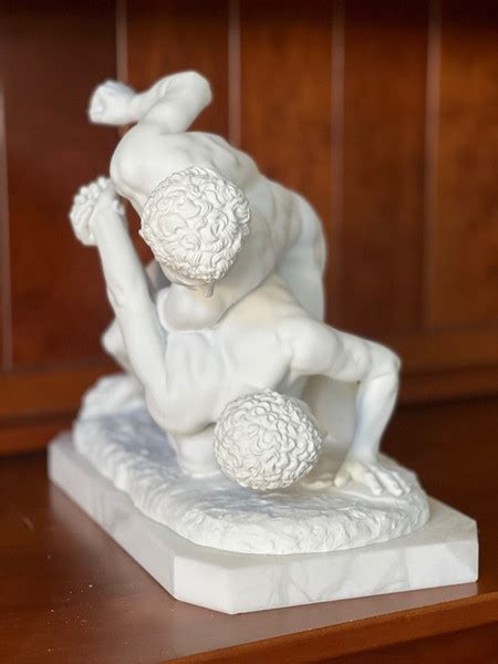 greek wrestlers marble statue museum replica statuecom