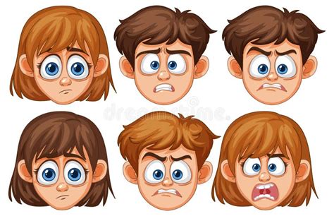 Various emotions depicted stock vector. Illustration of playful - 321886237