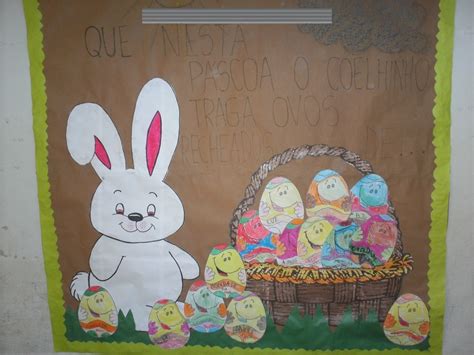 Cartaz Pascoa Educação Infantil - 50 ideias de Mural para Páscoa - Educação Infantil - Aluno On