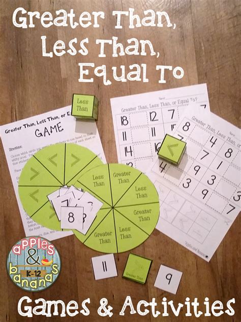 Greater Than, Less Than, or Equal To - Games and Activities