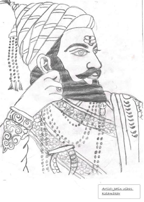 Shivaji Maharaj Sketch at PaintingValley.com | Explore collection of ...