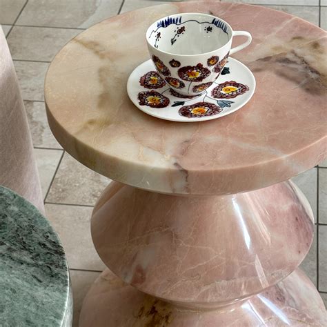 Приставной столик-табурет мраморный ZIG ZAG MARBLE PINK - купить в ...